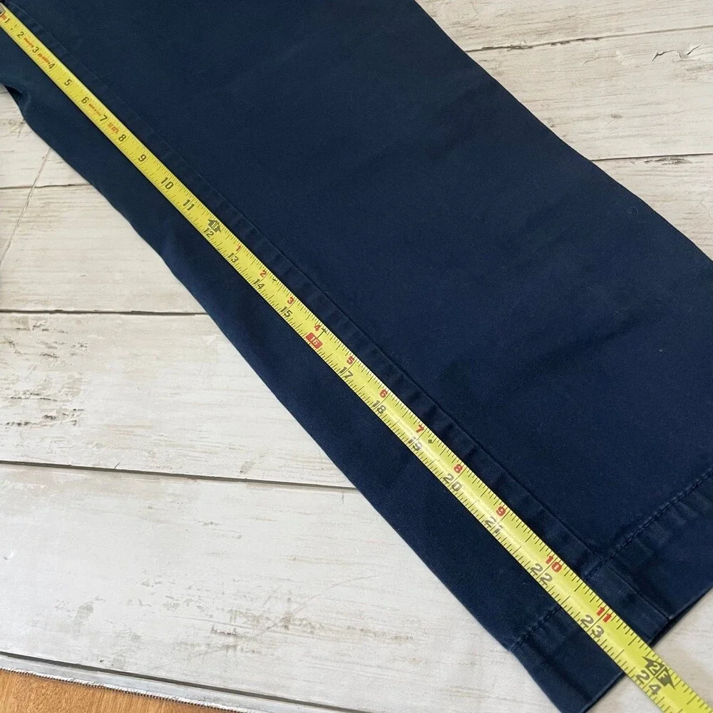 Women’s Blue Navy Anne Taylor LOFT Trousers Slacks Pants Size 4 Curvy Crop